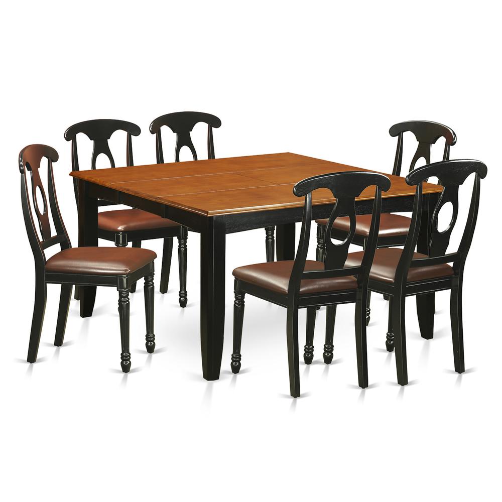 7 Pc Dining Room Set-Dining Table And 4 Wood Dining Chairs By East West Furniture | Dining Sets | Modishstore - 2