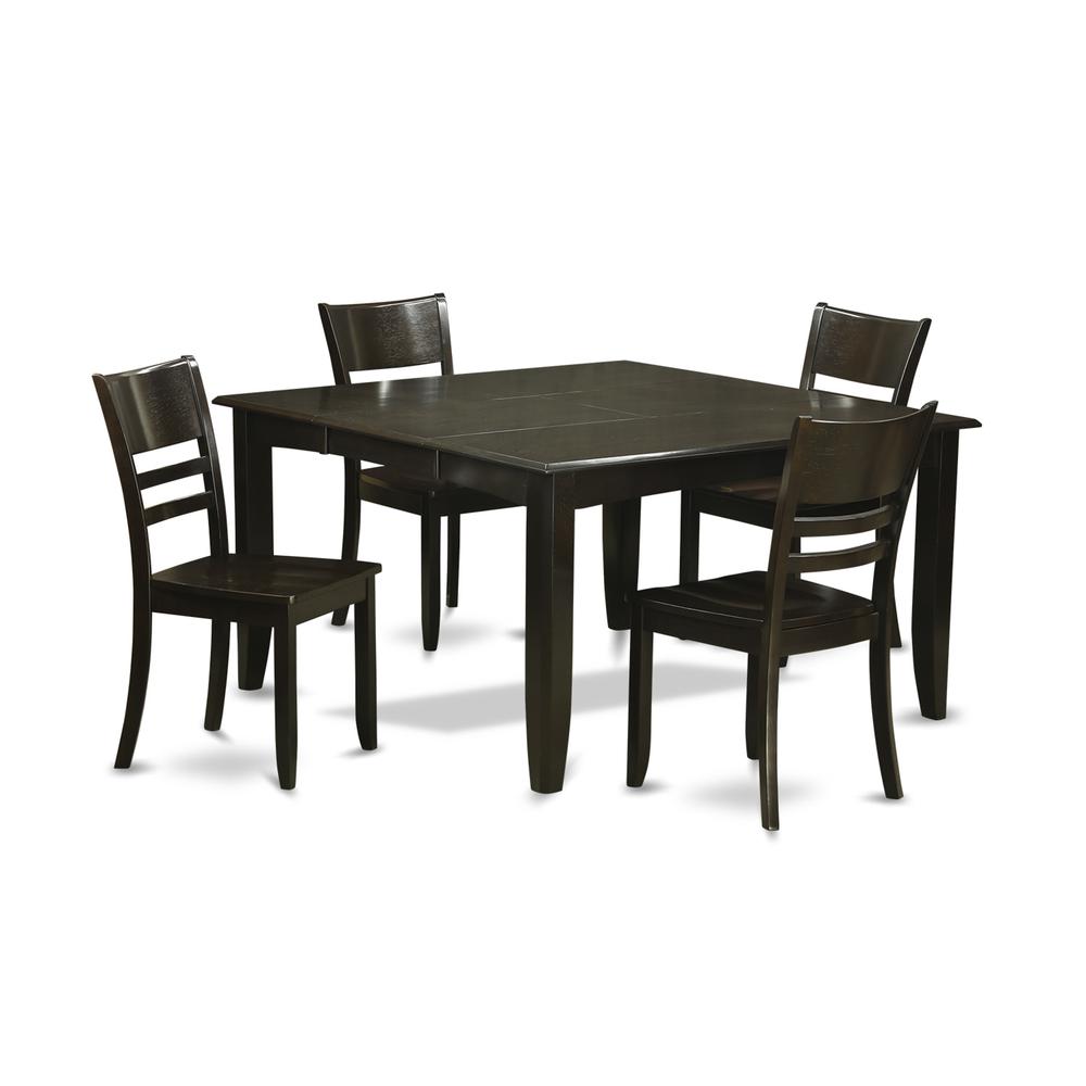 5 Pc Dining Room Set-Dinette Table With Leaf And 4 Kitchen Chairs. By East West Furniture | Dining Sets | Modishstore - 2