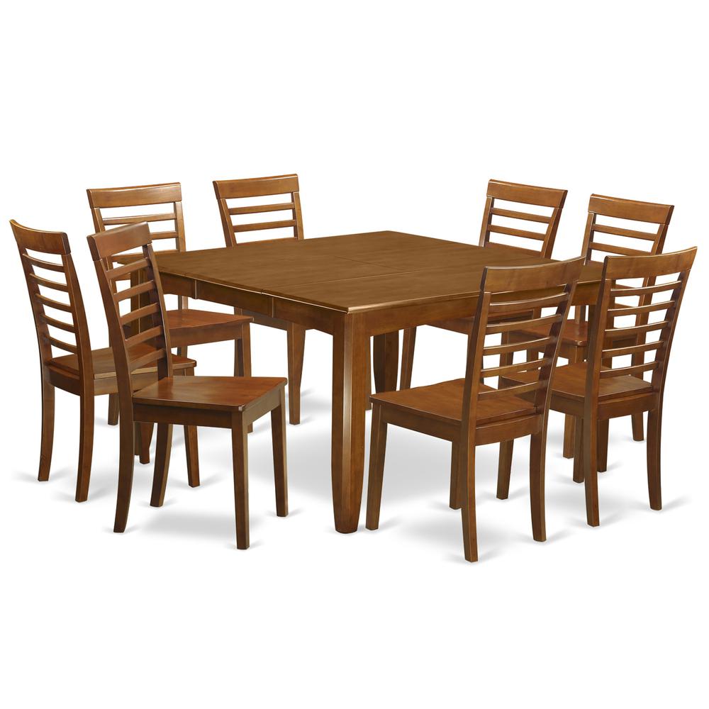 9 Pc Formal Dining Room Set-Kitchen Table With Leaf And 8 Dinette Chairs. By East West Furniture | Dining Sets | Modishstore - 2