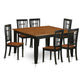 7 Pc Dining Room Set-Dining Table And 6 Wood Dining Chairs By East West Furniture - Pfni7-Bch-W | Dining Sets | Modishstore - 2