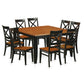 9 Pc Dining Room Set-Dining Table With 8 Wooden Dining Chairs By East West Furniture - Pfqu9-Bch-W | Dining Sets | Modishstore - 2