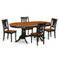 5 Pc Dining Room Set For 4-Dining Table And 4 Dining Chairs By East West Furniture - Plai5-Blk-W | Dining Sets | Modishstore - 2