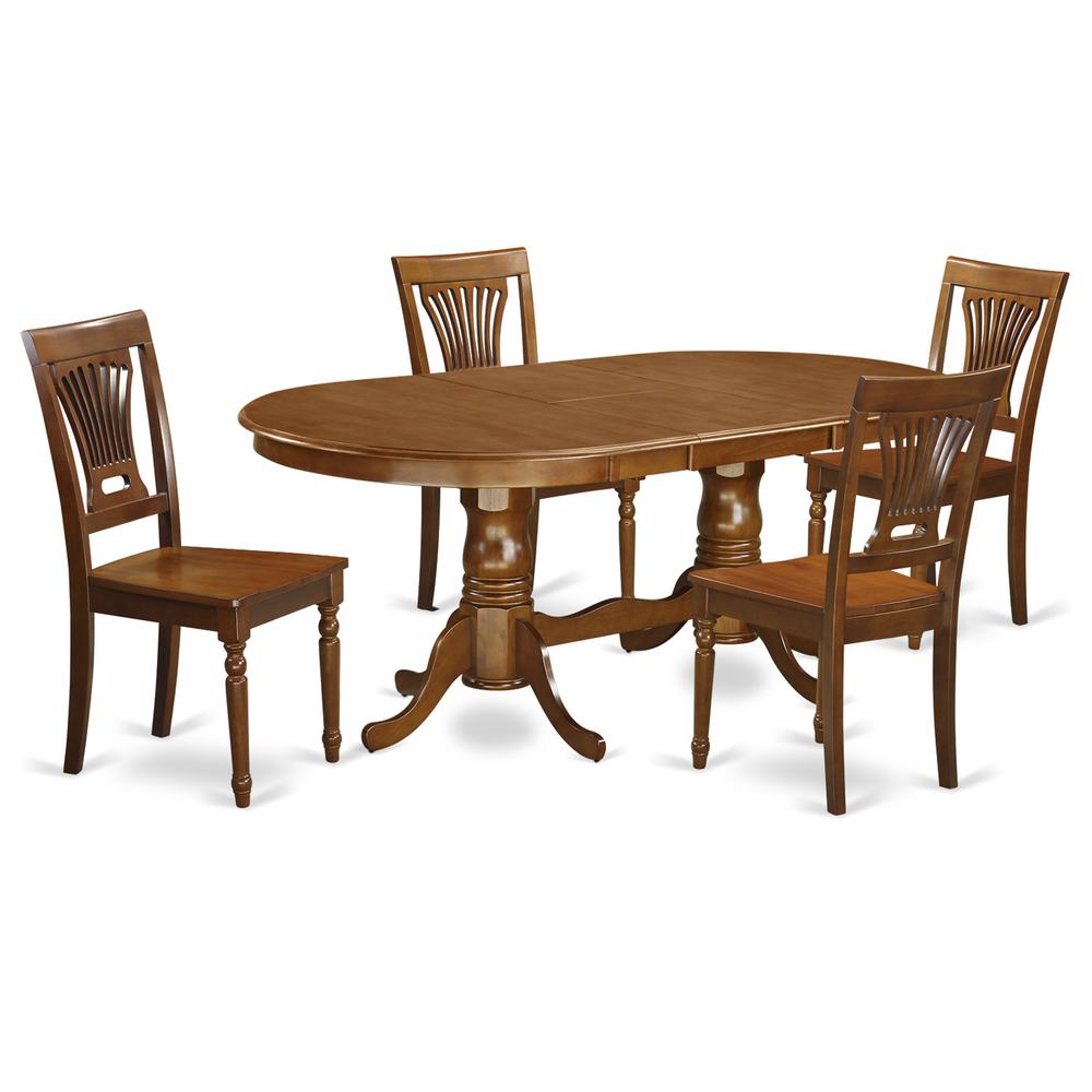 5 Pc Dining Room Set-Dining Table Plus 4 Dining Chairs By East West Furniture | Dining Sets | Modishstore - 2