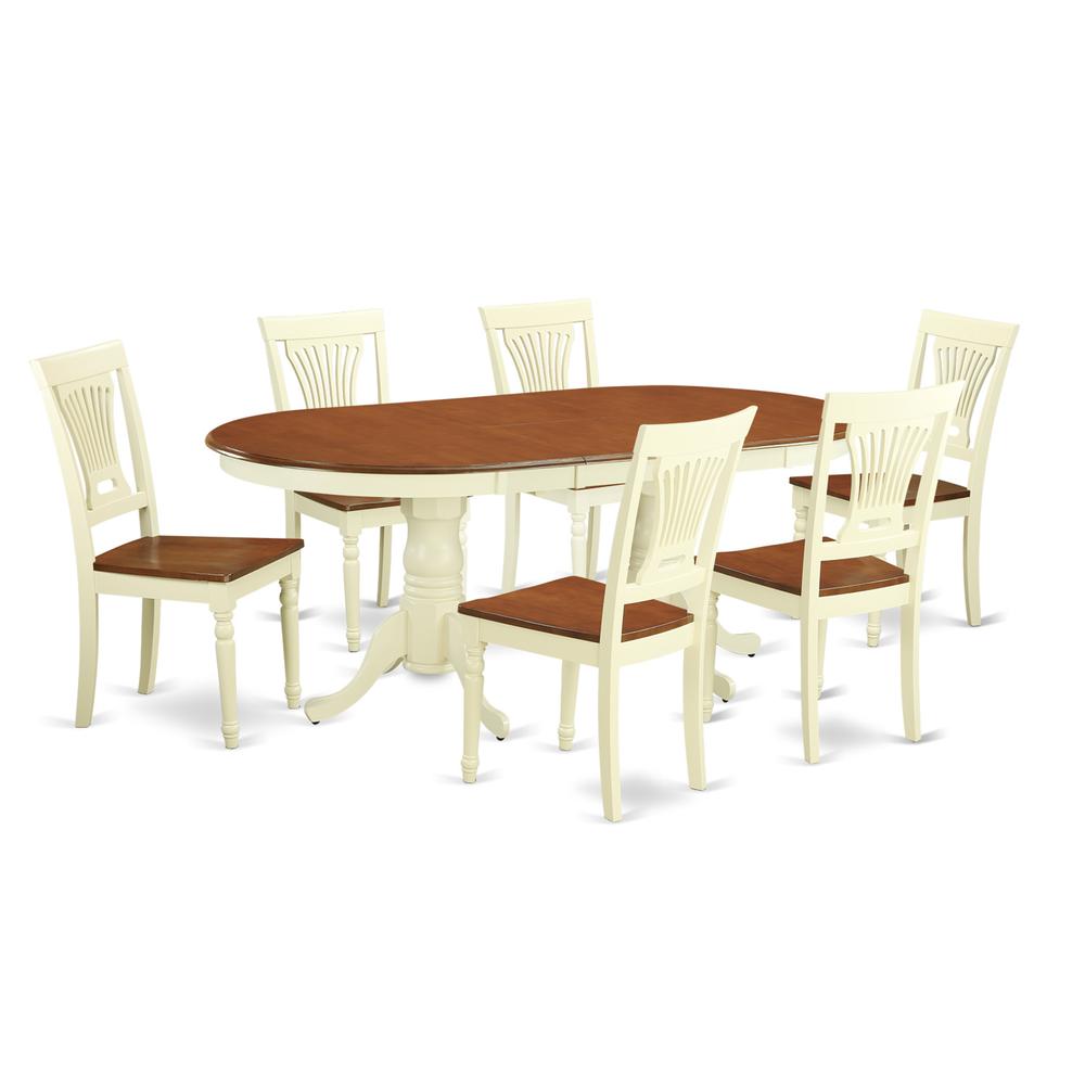 7 Pc Dining Room Set For 6-Dining Table Plus 6 Chairs For Dining Room By East West Furniture | Dining Sets | Modishstore - 2
