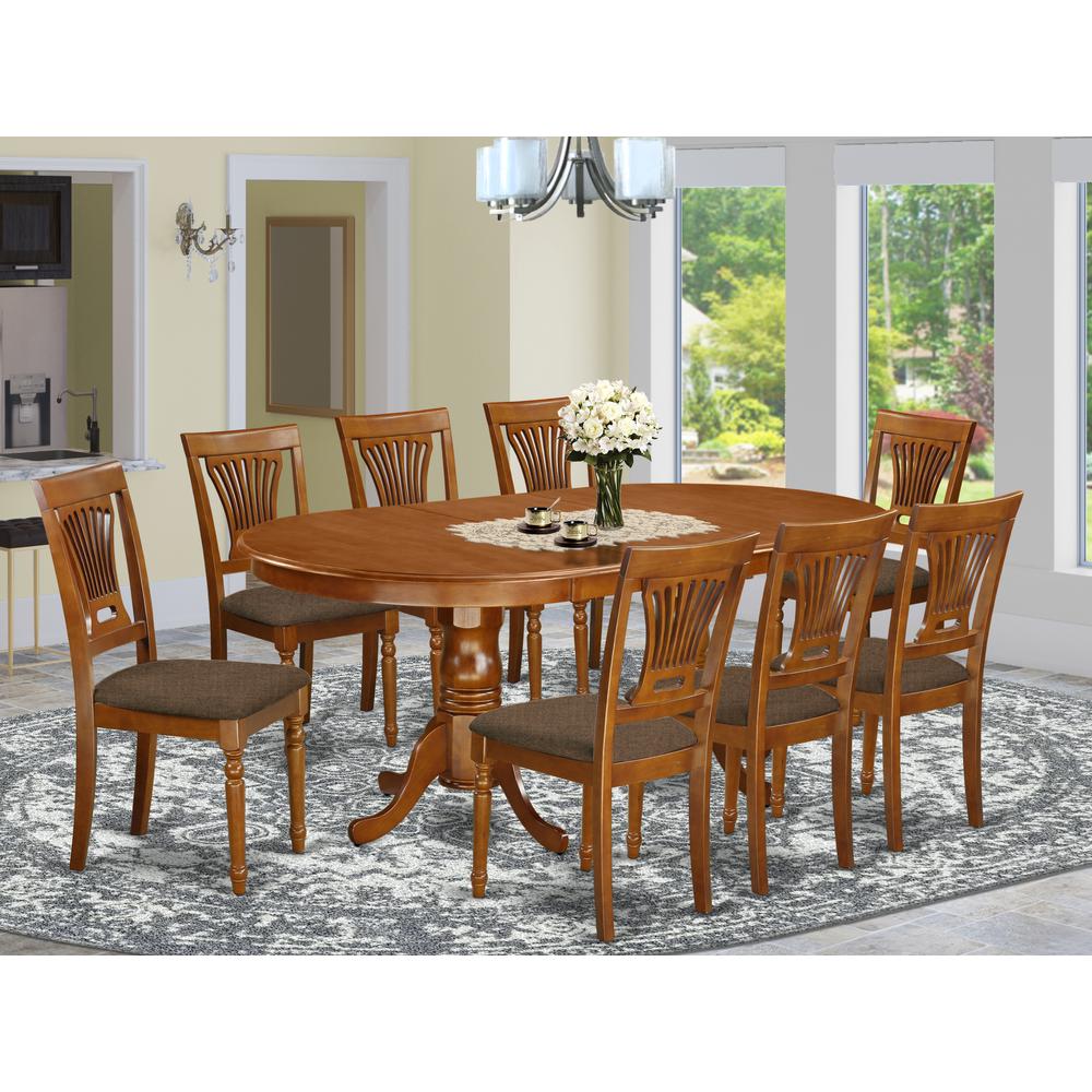 9 Pc Dining Room Set-Dining Table And 8 Chairs For Dining Room By East West Furniture | Dining Sets | Modishstore - 2