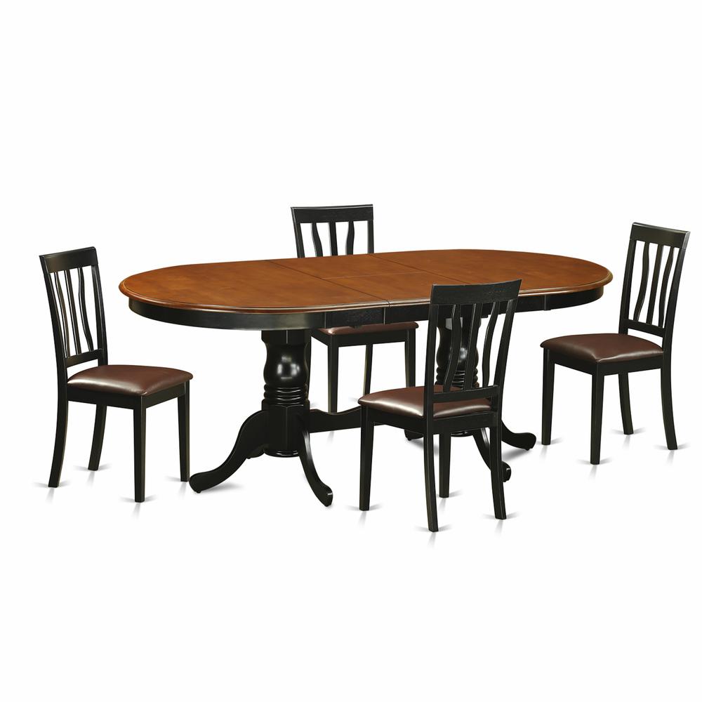 5 Pc Dining Room Set-Dining Table With 4 Dining Chairs By East West Furniture - Plan5-Bch-Lc | Dining Sets | Modishstore - 2