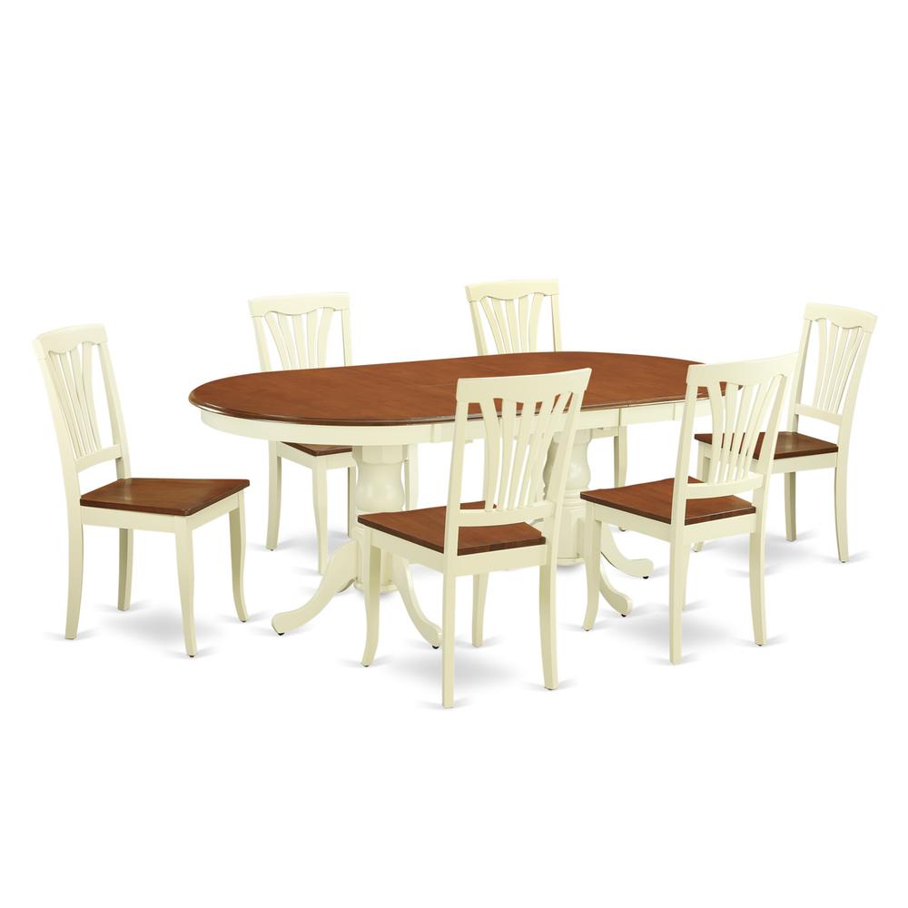 7 Pc Dining Room Set For 6-Dining Table With 6 Kitchen Dining Chairs By East West Furniture | Dining Sets | Modishstore - 2