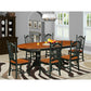 Dining Room Set Black & Cherry PLDO7-BCH-W By East West Furniture | Dining Sets | Modishstore
