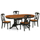 5 Pc Dining Room Set-Dining Table And 4 Wood Dining Chairs By East West Furniture - Plke5-Bch-W | Dining Sets | Modishstore - 2