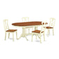 5 Pc Table And Chairs Set -Kitchen Dinette Table And 4 Dining Chairs By East West Furniture - Plke5-Whi-W | Dining Sets | Modishstore - 2
