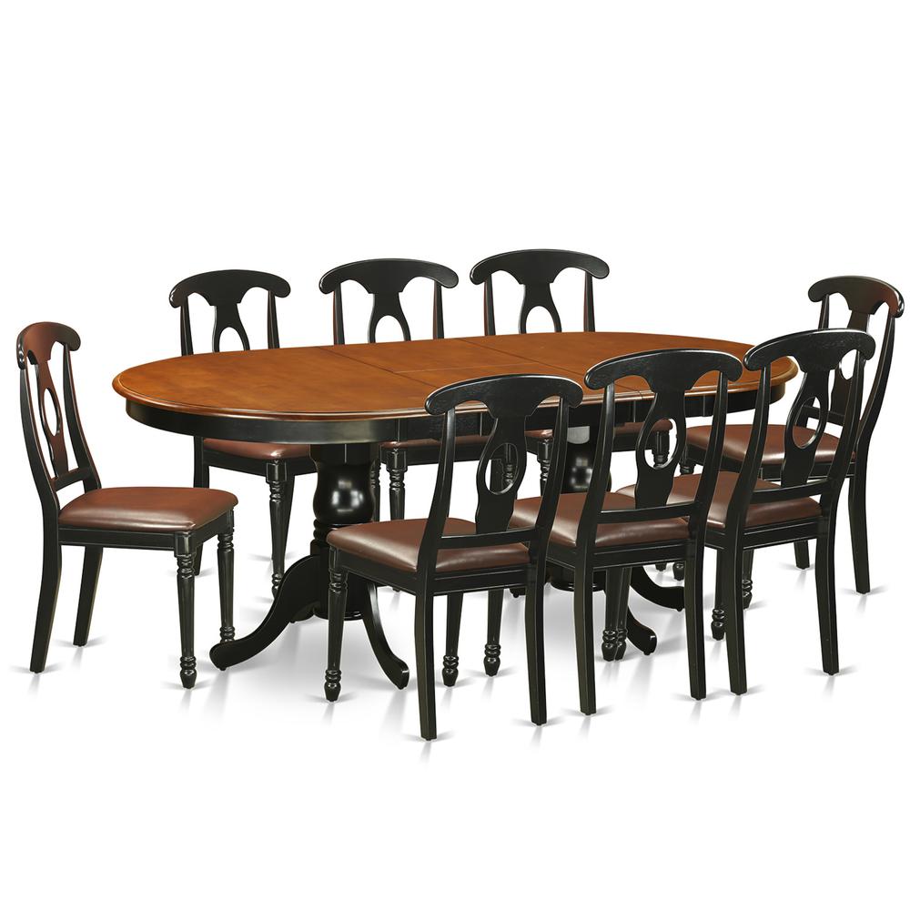 9 Pc Dining Room Set-Dining Table With 8 Wooden Dining Chairs By East West Furniture - Plke9-Bch-Lc | Dining Sets | Modishstore - 2