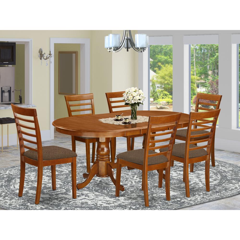 7 Pc Dining Room Set-Dining Table With 6 Kitchen Chairs By East West Furniture | Dining Sets | Modishstore - 2