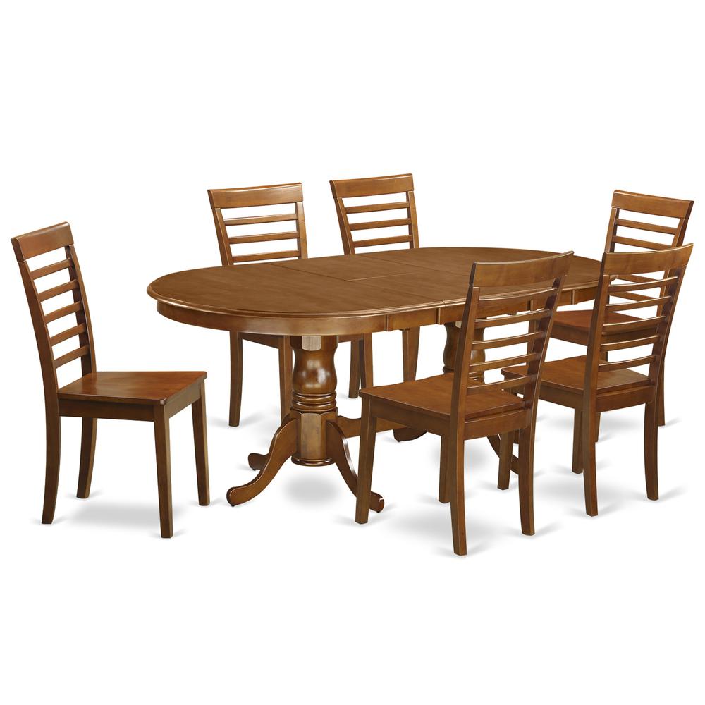 7 Pc Dining Room Set For 6-Dining Table And 6 Kitchen Dining Chairs By East West Furniture | Dining Sets | Modishstore - 2