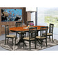 7 Pc Dining Room Set-Dining Table With 6 Wood Dining Chairs By East West Furniture - Plni7-Bch-C | Dining Sets | Modishstore - 2