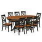 9 Pc Dining Set-Dining Table With 8 Wooden Dining Chairs By East West Furniture - Plqu9-Bch-W | Dining Sets | Modishstore - 2
