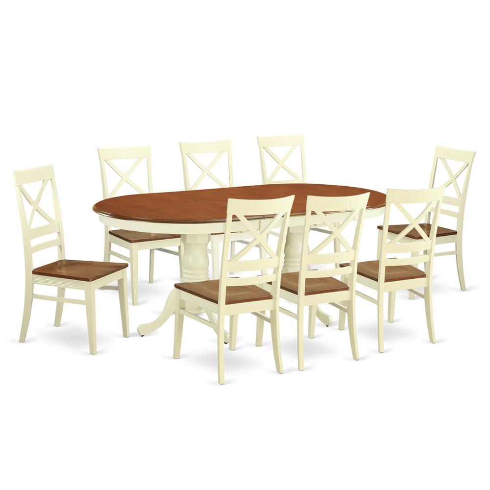 9 Pc Dining Room Set For 8- Kitchen Dinette Table And 8 Dining Chairs By East West Furniture | Dining Sets | Modishstore - 2