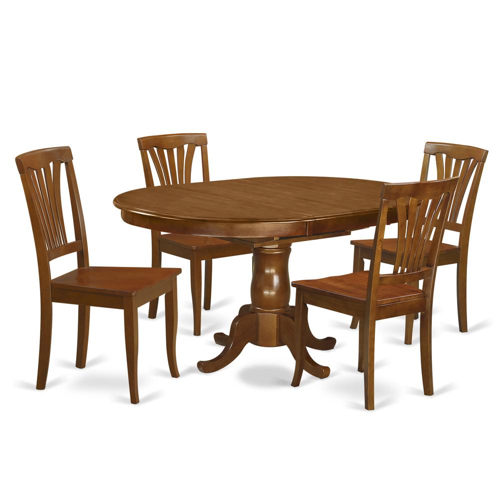 5 Pc Dining Room Set For 4- Kitchen Dinette Table And 4 Kitchen Chairs By East West Furniture | Dining Sets | Modishstore - 2