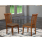 Poc-Sbr-C Portland Slat Back Chair For Kitchen With Fabric Seat By East West Furniture | Dining Chairs | Modishstore - 2