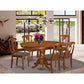 7 Pc Dining Room Set-And Oval Dining Table With Leaf And 6 Dining Chairs By East West Furniture | Dining Sets | Modishstore - 2