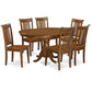 7 Pc Dining Room Set For 6-Oval Dining Table With Leaf And 6 Dining Chairs By East West Furniture | Dining Sets | Modishstore - 2