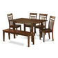 6-Pc Dining Room Set With Bench -Tables With 4 Dining Chairs And Bench By East West Furniture | Dining Sets | Modishstore - 2