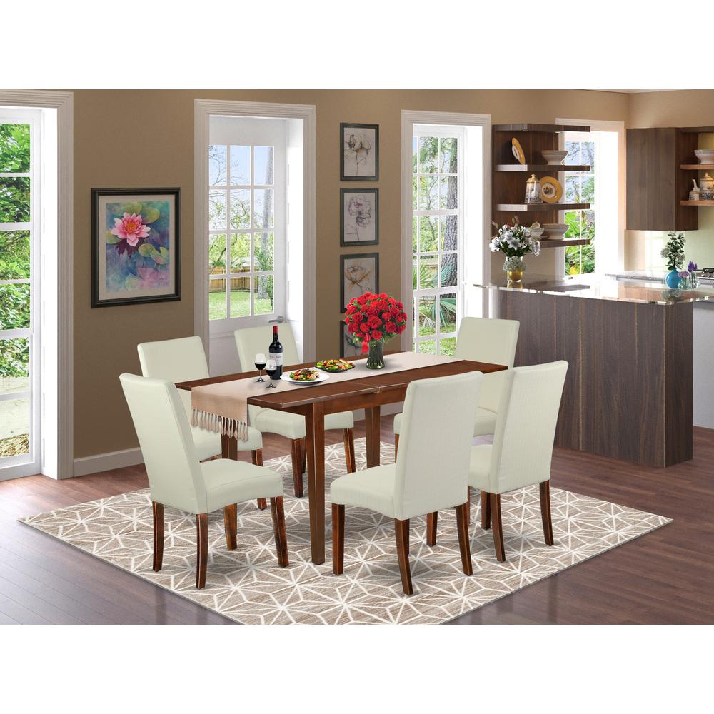 Dining Room Set Mahogany PSDR7-MAH-01 By East West Furniture | Dining Sets | Modishstore