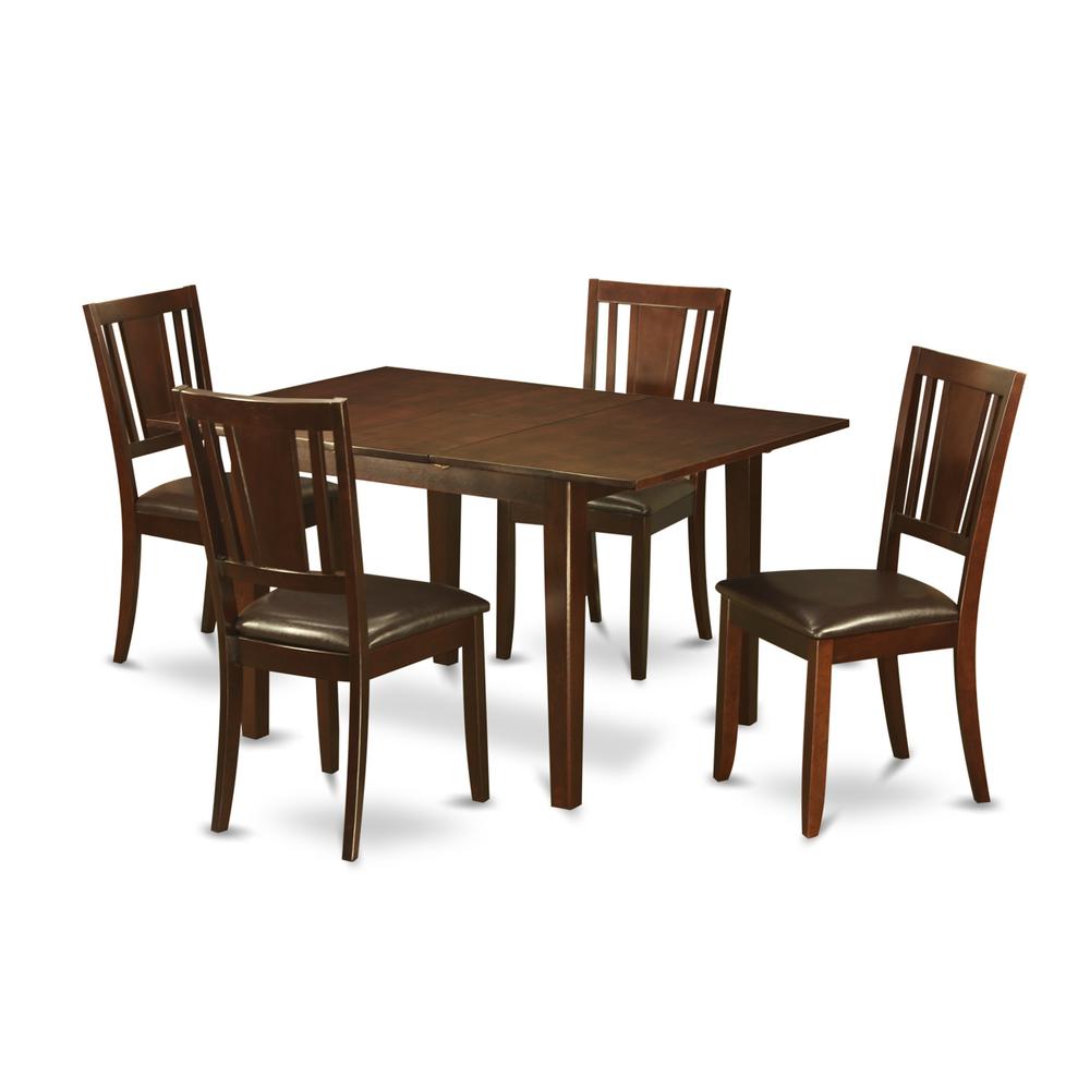 5 Pc Dinette Set For Small Spaces - Small Kitchen Table With 4 Dining Chairs By East West Furniture | Dining Sets | Modishstore - 2