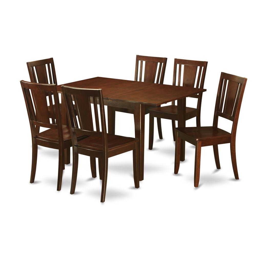 7 Pc Kitchen Dinette Set - Table With 6 Dining Table Chairs By East West Furniture | Dining Sets | Modishstore - 2