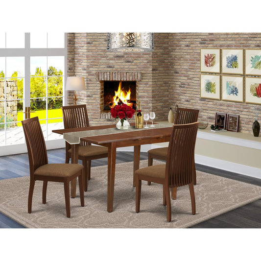 Dining Room Set Mahogany PSIP5-MAH-C By East West Furniture | Dining Sets | Modishstore