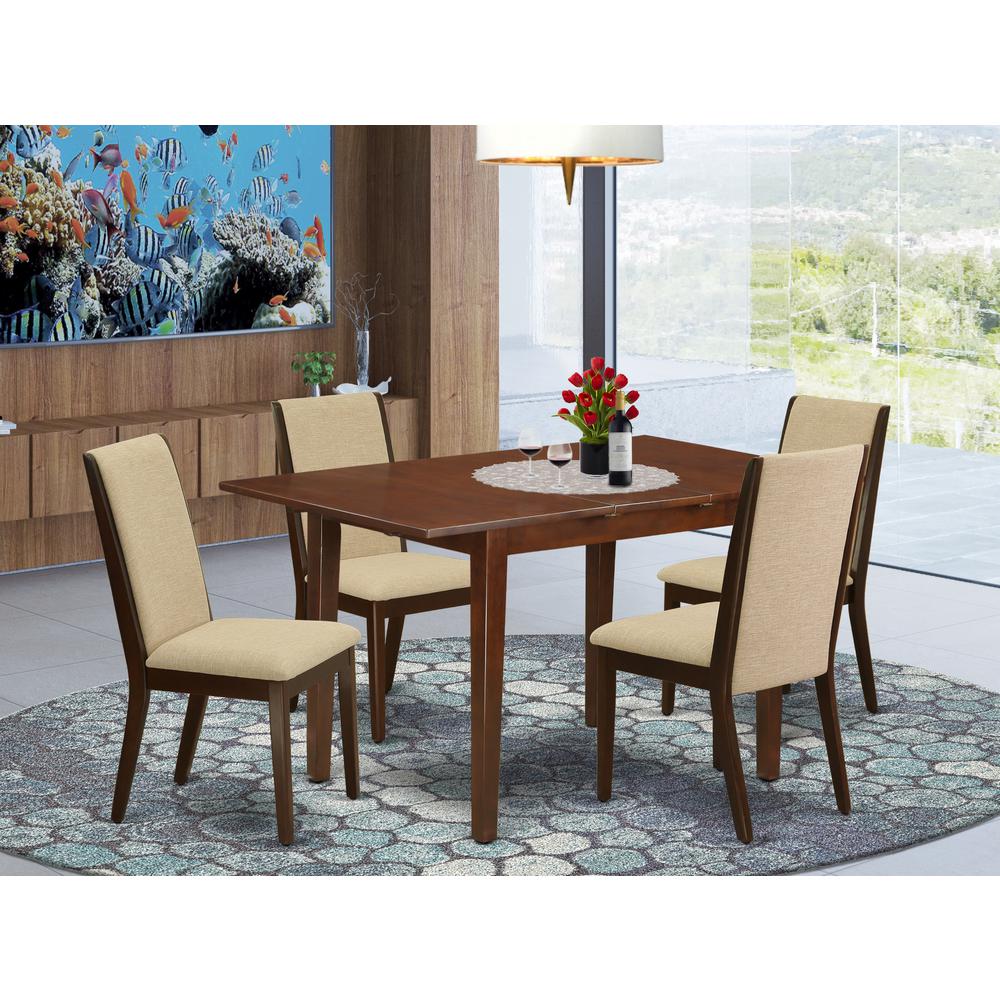 Dining Room Set Mahogany PSLA5-MAH-04 By East West Furniture | Dining Sets | Modishstore