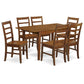7 Pc Table And Chair Set Table With Leaf And 6 Kitchen Chairs By East West Furniture | Dining Sets | Modishstore - 2