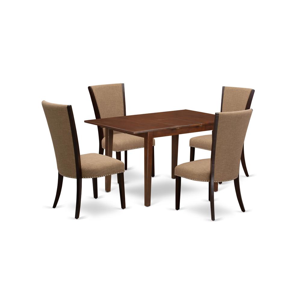 A Wooden Dining Table Set Of 4 Excellent Kitchen Chairs And Dining Tables By East West Furniture | Dining Sets | Modishstore
