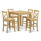 5 Pc Counter Height Table-Gathering Table And 4 Stools By East West Furniture | Dining Sets | Modishstore - 2