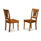 Plainville Kitchen Dining Chair With Wood Seat - Saddle Brown Finish, Set Of 2 By East West Furniture | Dining Chairs | Modishstore - 2