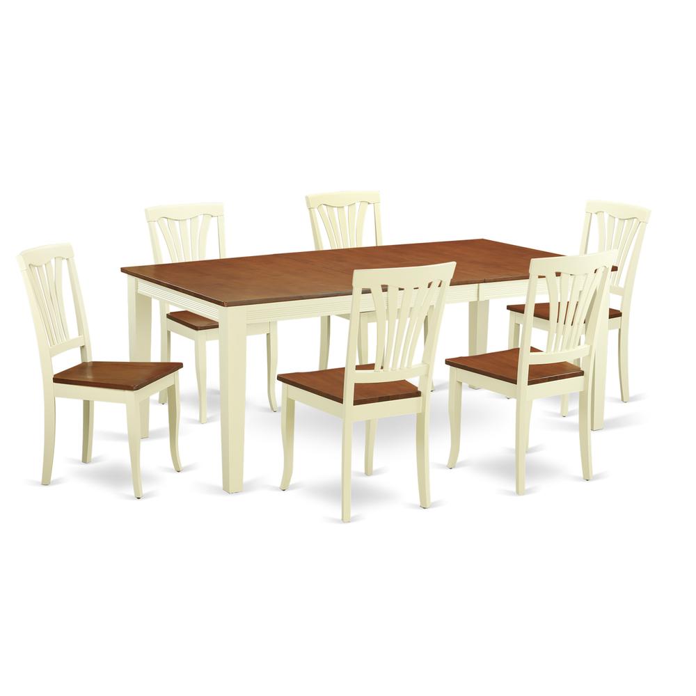7 Pc Dinette Table Set For 6-Dinette Table And 6 Dinette Chairs By East West Furniture | Dining Sets | Modishstore - 2