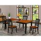 Dining Room Set Black & Cherry QUDA5-BCH-W By East West Furniture | Dining Sets | Modishstore