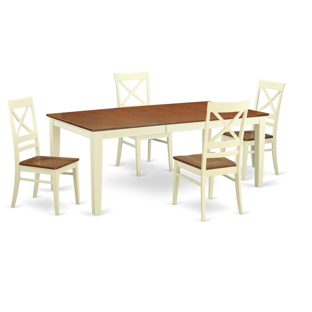5 Pc Dining Room Set-Table And 4 Dining Chairs By East West Furniture | Dining Sets | Modishstore - 2