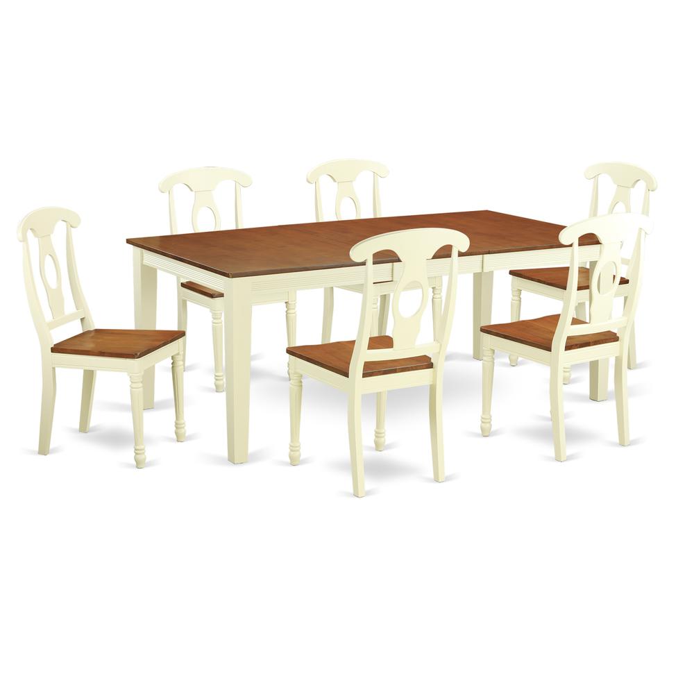 7 Pc Kitchen Nook Dining Set -Dining Table And 6 Dining Chairs By East West Furniture | Dining Sets | Modishstore - 2