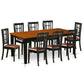 9 Pc Dining Set-Dining Table With 8 Wood Dining Chairs By East West Furniture - Quni9-Bch-Lc | Dining Sets | Modishstore - 2