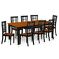 9 Pc Dining Room Set-Dining Table With 8 Wooden Dining Chairs By East West Furniture - Quni9-Bch-W | Dining Sets | Modishstore - 2