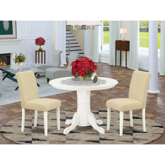 Dining Room Set Linen White SHAB3-LWH-02 By East West Furniture | Dining Sets | Modishstore