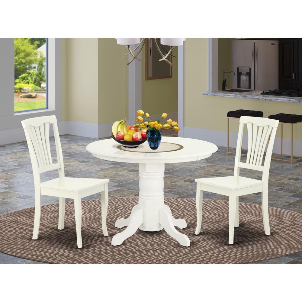 Dining Room Set Linen White SHAV3-LWH-W By East West Furniture | Dining Sets | Modishstore