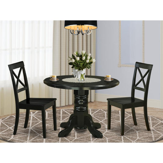Dining Room Set Black SHBO3-BLK-W By East West Furniture | Dining Sets | Modishstore
