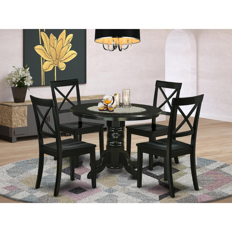 Dining Room Set Black SHBO5-BLK-W By East West Furniture | Dining Sets | Modishstore
