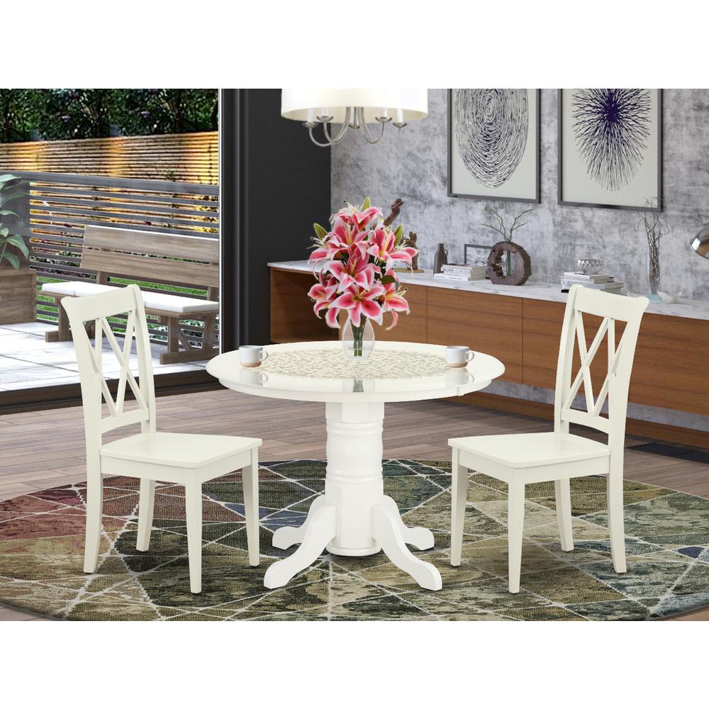 Dining Room Set Linen White SHCL3-LWH-W By East West Furniture | Dining Sets | Modishstore