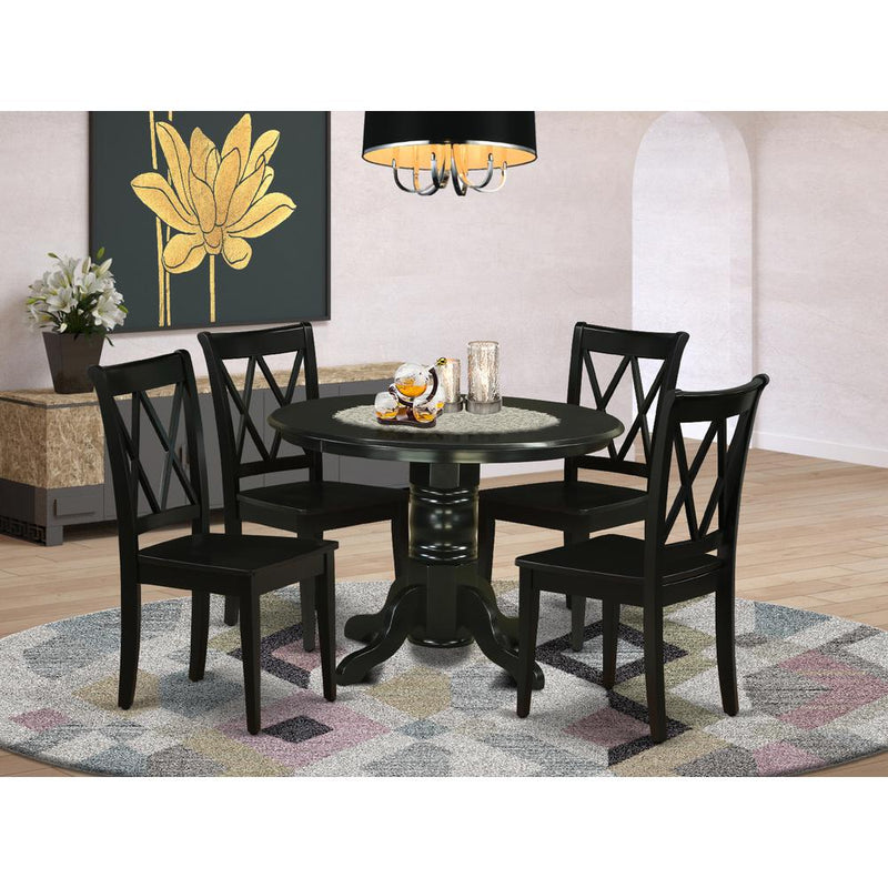 Dining Room Set Black SHCL5-BLK-W By East West Furniture | Dining Sets | Modishstore