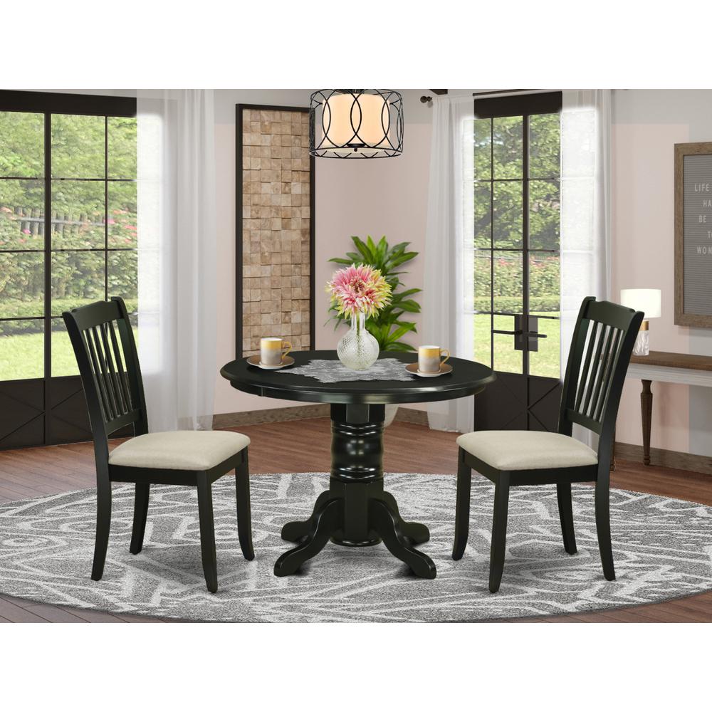 Dining Room Set Black SHDA3-BLK-C By East West Furniture | Dining Sets | Modishstore
