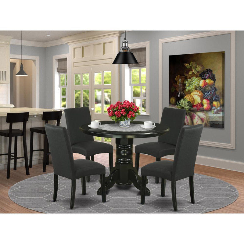 Dining Room Set Black SHDR5-BLK-24 By East West Furniture | Dining Sets | Modishstore