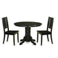 3 Pc Dinette Set For 2-Kitchen Table And 2 Dining Chairs By East West Furniture | Dining Sets | Modishstore - 2
