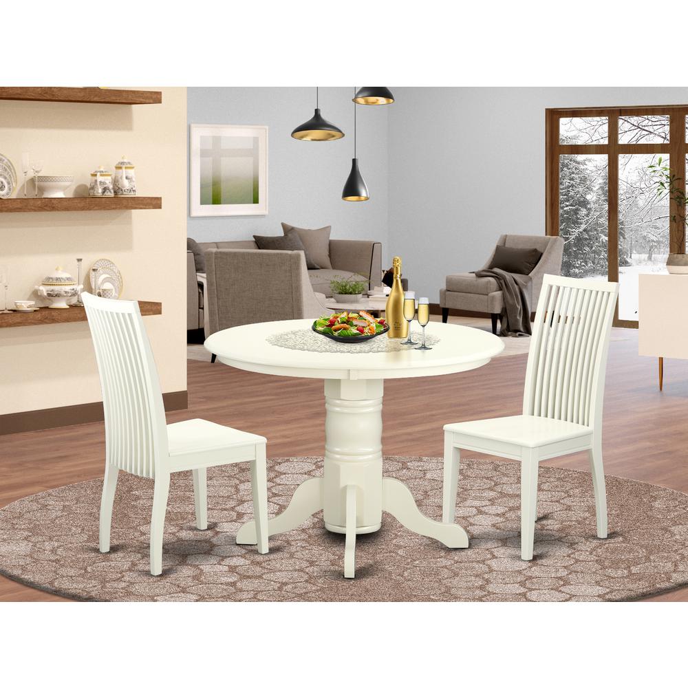 Dining Room Set Linen White SHIP3-LWH-W By East West Furniture | Dining Sets | Modishstore